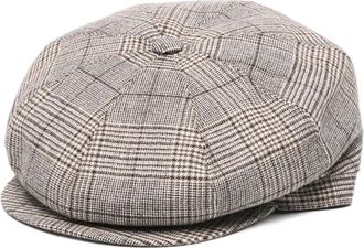 Borsalino Cesare eight-panel beret - women - Fabric - 58 - Brown