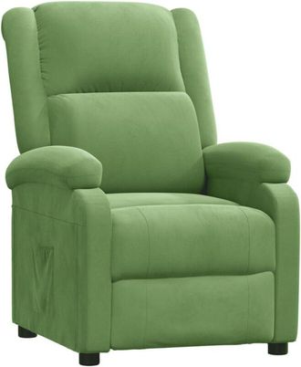 vidaXL Sill&oacute;n Reclinable De Terciopelo Verde Claro Vidaxl