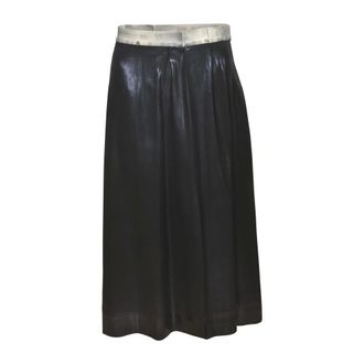 Maison Margiela Midi Skirts, female, Black, Size: XS Foiled Midi Skirt