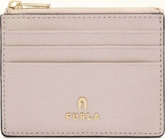 Furla Camelia Porta Carte Di Credito S Corolla Rosa Pelle Stampata Donna