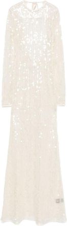 DAVID KOMA White Sequin Dress