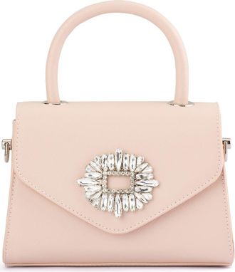 Olga Berg Alejandra Embellished Top Handle Bag in Blush at Nordstrom Rack