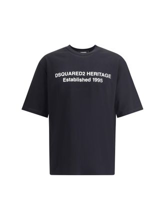 Dsquared2 Logo-Embroidered Cotton T-Shirt - Black