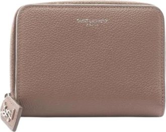 Saint Laurent Pre-owned Paris Rive Gauche Leren Portemonnee - Dames - Vintage Accessoires - Grijs - ONE Size - Leer - Vintage