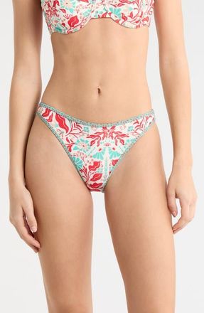 Ramy Brook Isla Bikini Bottoms in Flame Combo at Nordstrom, Size X-Small