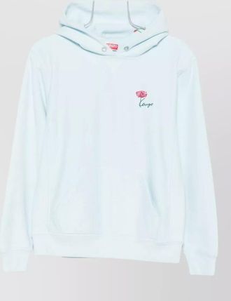 Kenzo hooded sweatshirt front pouch pocket ribbed cuffs