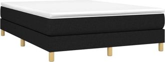 vidaXL Box Spring Bed Frame Black Double Fabric (UK/IE/FI/NO only) vidaXL
