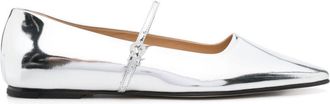 Dear Frances Mary Jane Ballet Flats - Womens - Calf Leather/Patent Calf Leather/Rubber