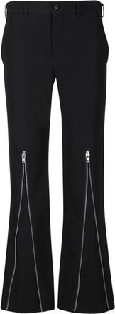 Comme Des Gar&ccedil;ons Zipper Pants - Heren - Wijde Broeken - Zwart - M - Wol - Broeken