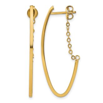 Diamond2Deal 14k Yellow Gold Round Shape Hoop Earrings 41.5mm