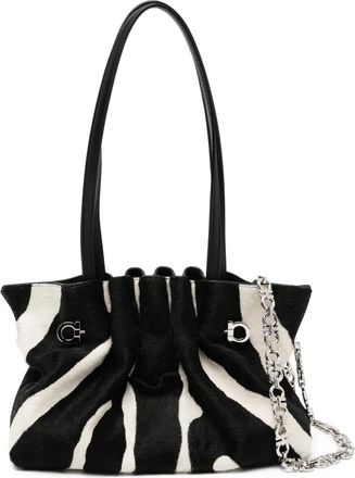 Ferragamo Borsa a spalla con stampa - Nero