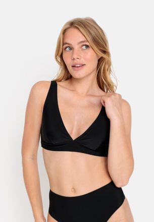 Lascana Triangel-Bikini-Top LSCN BY LASCANA Gina, Damen, Gr. 46, Cup E, schwarz, Recycling-Polyamid, unifarben, Bikini-Oberteile Triangel-Bikini-Top, in trend