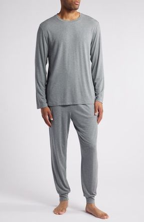 Nordstrom Moonlight Modal Blend Pajamas in Grey Dark Heather at Nordstrom, Size Xx-Large