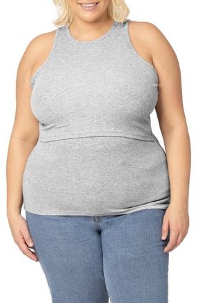Kindred Bravely Racerback Maternity/Nursing Tank in Grey Heather at Nordstrom, Size X-Large