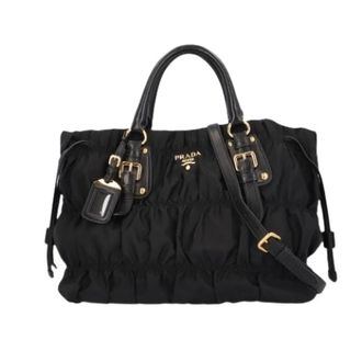 Prada Pre-owned Handbags, female, Black, Size: ONE SIZE Pre-owned Vintage Shoulder Bag