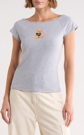 Vinyl Icons Teddy Bear T-Shirt in Heather Grey at Nordstrom Rack, Size X-Small