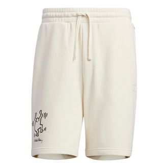 adidas Mens adidas neo x. Crossover Cartoon Pattern Stripe Athleisure Casual Sports Shorts Beige HD7258