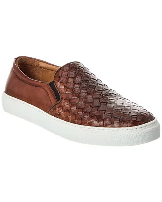 Bruno Magli Livorno Woven Leather Slip-On Sneaker