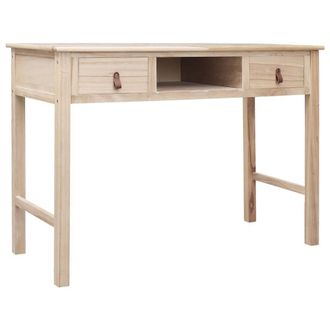 Berkfield Home Writing Desk Natural 110x45x76 cm Wood in Brown | Size: 110 x 45 x 76 cm