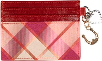 Vivienne Westwood Womens Card Holder - Vivienne Westwood Leather Pink Cowhide Accessories Card-Holder