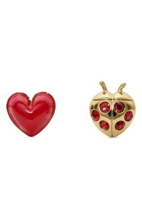 Kate Spade New York mismatched stud sarrings in Red Multi at Nordstrom
