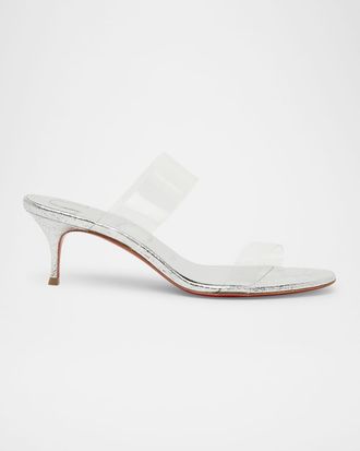 Christian Louboutin 55mm Just Nothing Clear Slide Sandals