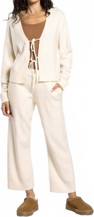 Thread & Supply Greta Soft Knit Cardigan In Pearl