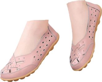 Generic Orthopedic Shoes,Orthopedic Loafers for Women, Loafers in Breathable Leather,Casual Round Toe Soft Walking Business Shoes Slip-On Low Top Light Weight