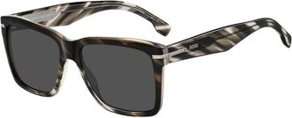 HUGO BOSS Stijlvolle zonnebril van topkwaliteit - Heren - Zonnebrillen - Grijs - 57 MM - Accessoires