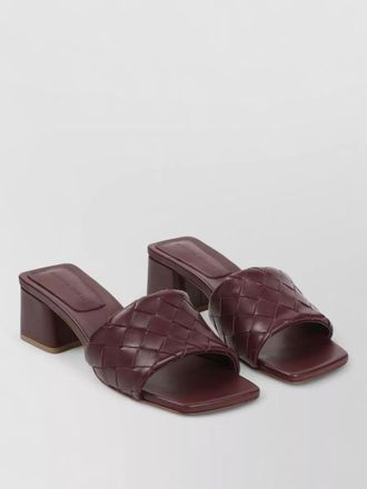 Bottega Veneta kitten heel intreccio leather mule sandal