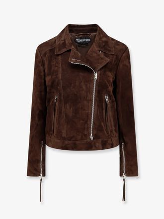 Tom Ford Giubbino Biker in suede - TOM FORD - gender_Woman