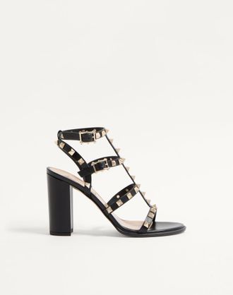 Valentino Garavani Sandalo Rockstud Con Cinturini 90Mm Donna NERO 34.5