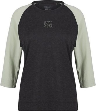 Stoic PerformanceMerino LofsdalenSt. MTB 3/4 Tee Velotrikot f&uuml;r Damen | schwarz