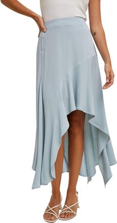 Wishlist Asymmetric Midi Skirt in Blue at Nordstrom Rack, Size Medium