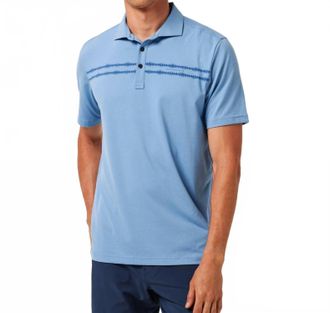 Travis Mathew Sunbeam Chest Stripe Polo In Pacific Coast
