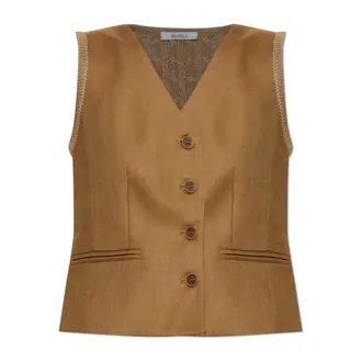 Max Mara Vests, female, Brown, Size: S Calibri Vest