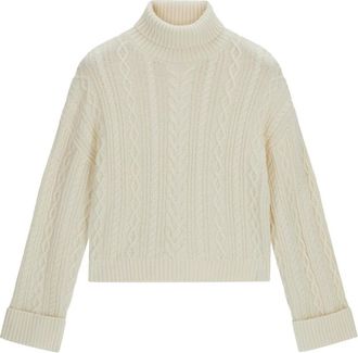 Guess Ls Mn Washed Chunky Pullover - Knitwear - Mujer - Blanco - XS