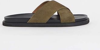 Jacamo Cross Strap Suede Sandal Wide