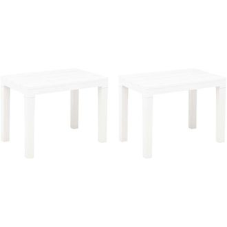 vidaXL Panchine da Giardino 2 pz Bianco in Plastica - Vidaxl