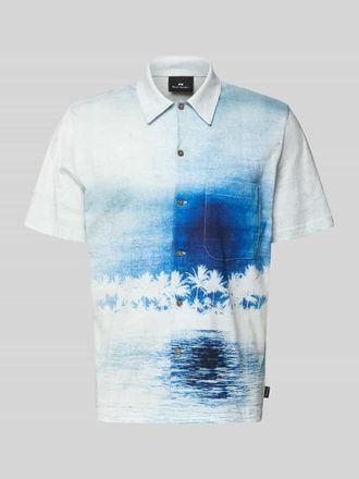 Paul Smith Casual Fit Freizeithemd im Allover-Look in Marine, Gr&ouml;&szlig;e L