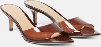 Gianvito Rossi Elle 55 TPU and patent leather mules
