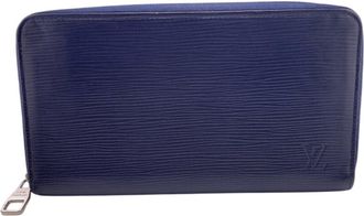 Louis Vuitton Navy Epi Leather Long Wallet (Bi-Fold) (Pre-Owned)