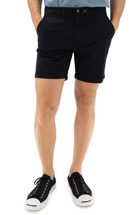 DEVIL-DOG Dungarees 7-Inch Performance Stretch Chino Shorts in Black at Nordstrom, Size 28