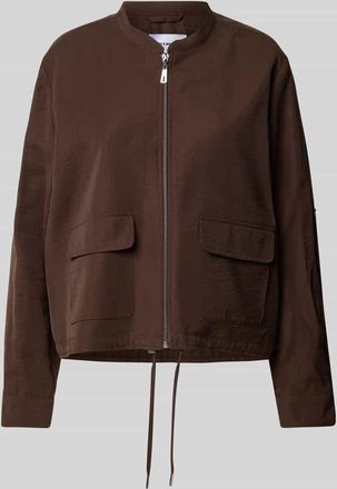 More & More More & More Regular Fit Blazer mit Pattentaschen in Schoko, Größe 38