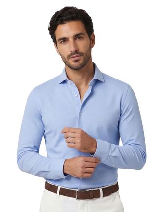 HUGO BOSS business overhemd Boss Black lichtblauw