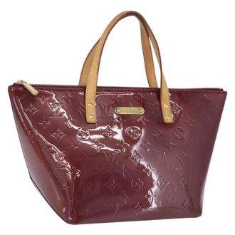 Louis Vuitton Bellevue Monogram Vernis Burgundy Patent_Leather Handbag (Pre-Owned)
