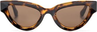 Bottega Veneta Brown Edgy Cat-Eye Sunglasses - Womens - Acetate