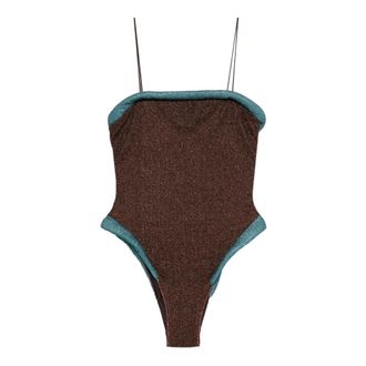 Os&eacute;ree Lumi&egrave;re 60s Maillot - female - Oseree - Swimsuits - Brown - L - Swimwear