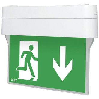 OEM Luminaria De Emergencia Led Arrow N De Doble Uso 1w 6000k 3h + Pu31,pu41, Blanca, Ip40