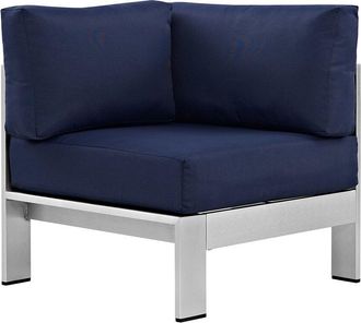 ModWay Outdoor Shore Outdoor Patio Aluminum Corner Sofa
